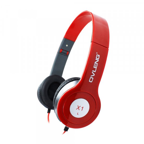 Wholesale X1 Dynamic Stereo Headphone with Mic for Phone and Computer (Red)